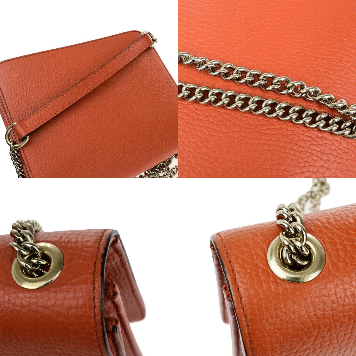 Gucci Interlocking Orange Leather Shoulder Bag (Pre-Owned) Size ONE SIZE - 12 Thumbnail