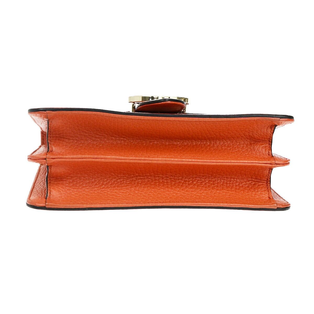 Gucci Interlocking Orange Leather Shoulder Bag (Pre-Owned) Size ONE SIZE - 3 Thumbnail