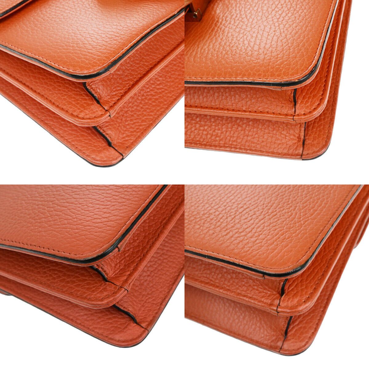 Gucci Interlocking Orange Leather Shoulder Bag (Pre-Owned) Size ONE SIZE - 11 Thumbnail
