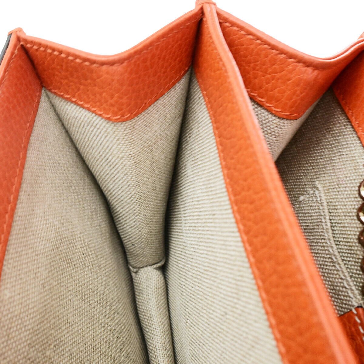 Gucci Interlocking Orange Leather Shoulder Bag (Pre-Owned) Size ONE SIZE - 18 Thumbnail
