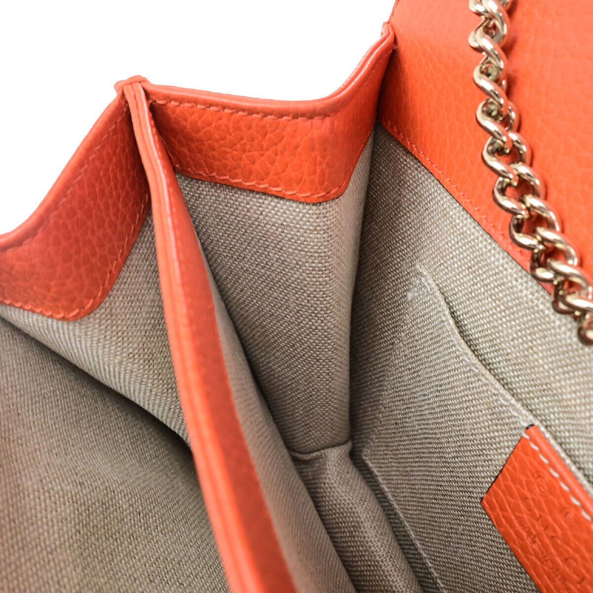 Gucci Interlocking Orange Leather Shoulder Bag (Pre-Owned) Size ONE SIZE - 15 Thumbnail
