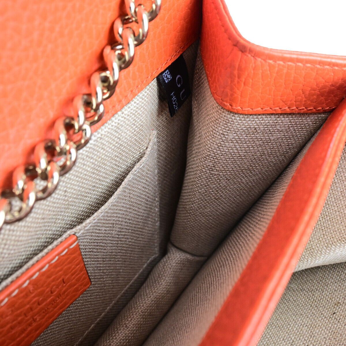 Gucci Interlocking Orange Leather Shoulder Bag (Pre-Owned) Size ONE SIZE - 14 Thumbnail