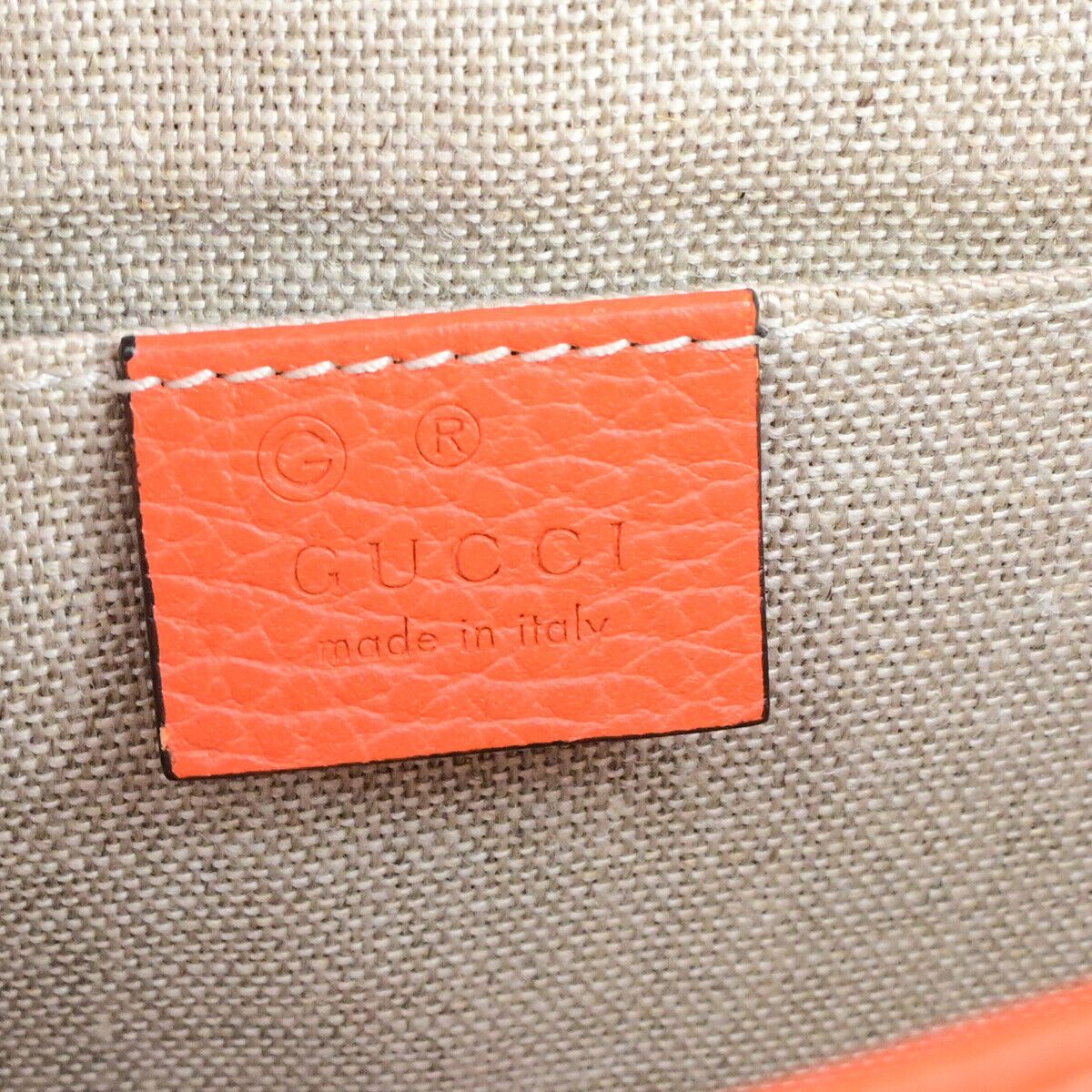Gucci Interlocking Orange Leather Shoulder Bag (Pre-Owned) Size ONE SIZE - 7 Thumbnail
