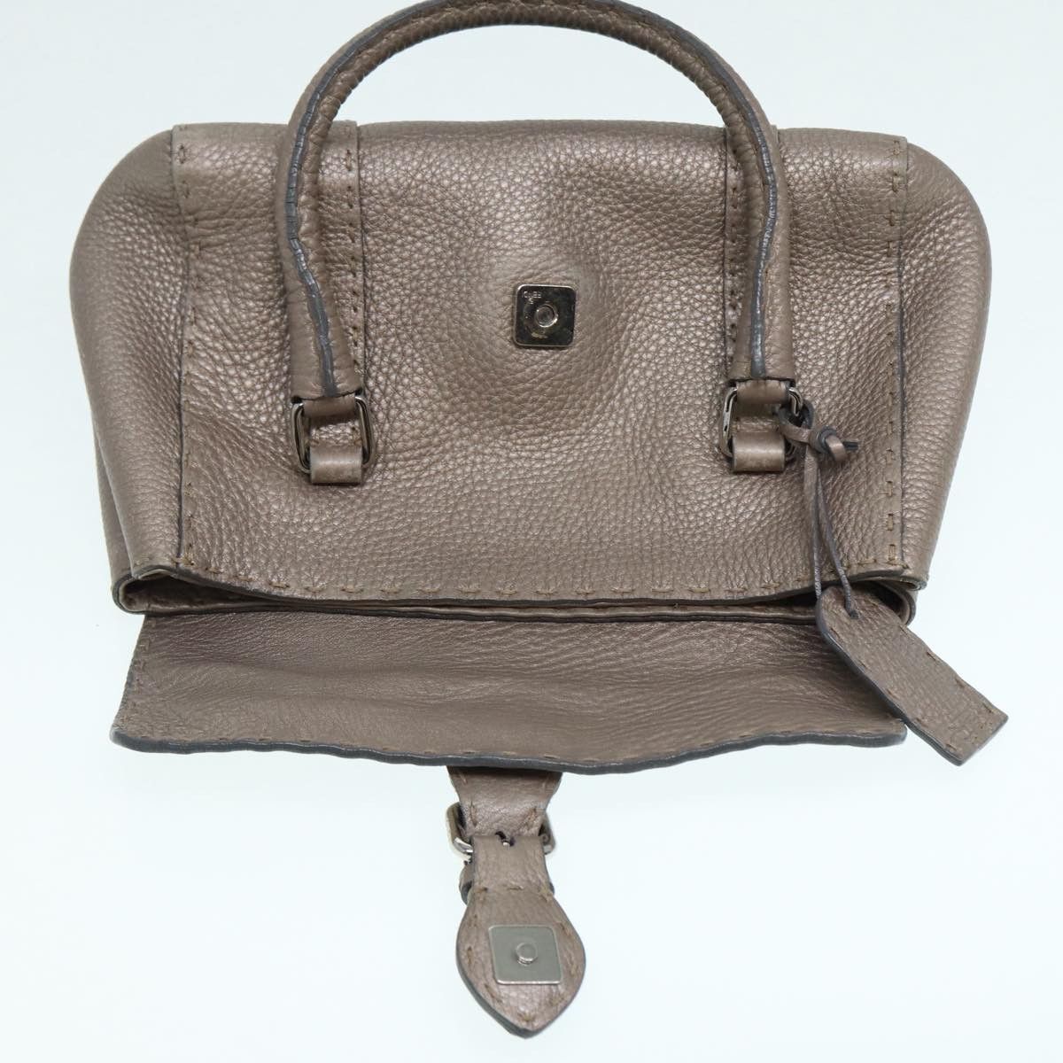 Fendi Selleria Grey Leather Handbag (Pre-Owned) Size ONE SIZE - 16 Thumbnail