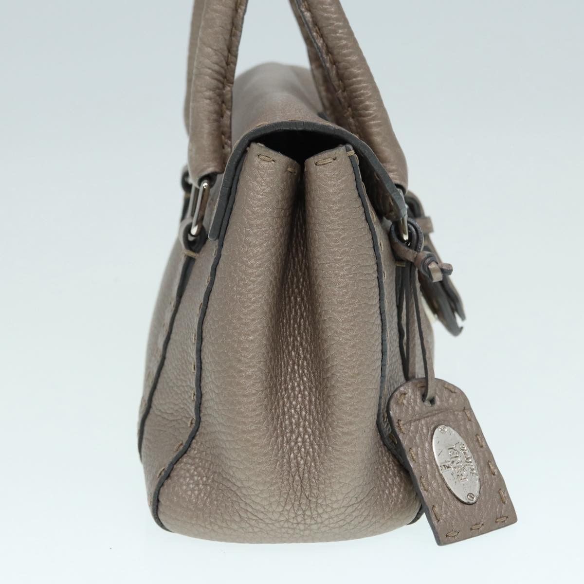 Fendi Selleria Grey Leather Handbag (Pre-Owned) Size ONE SIZE - 4 Thumbnail