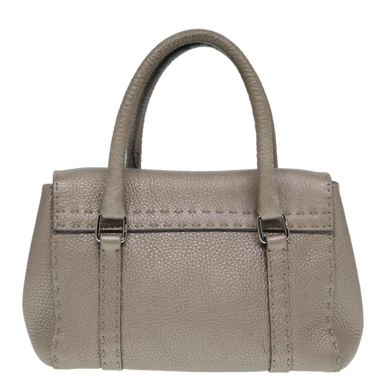 Fendi Selleria Grey Leather Handbag (Pre-Owned) Size ONE SIZE - 2 Thumbnail