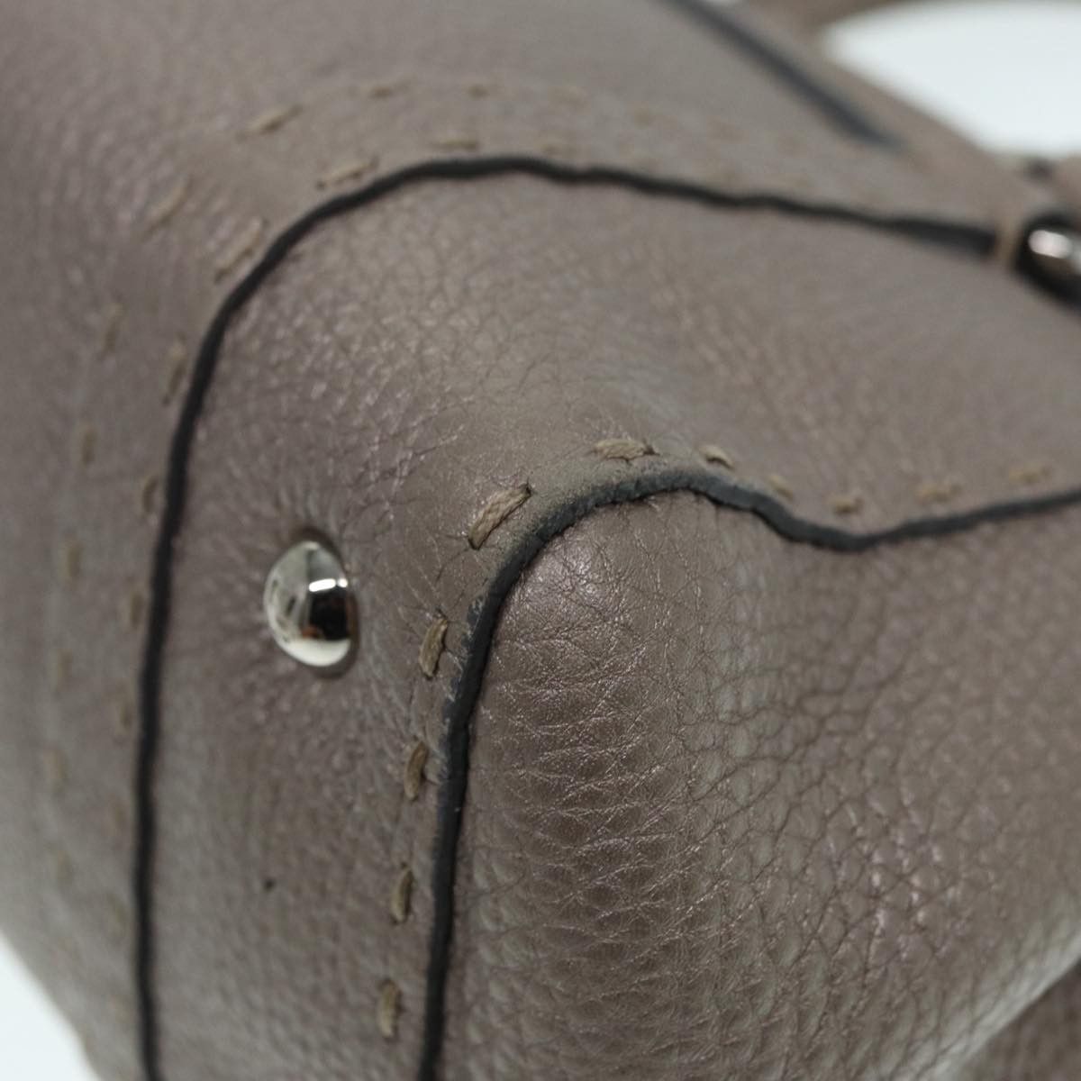 Fendi Selleria Grey Leather Handbag (Pre-Owned) Size ONE SIZE - 9 Thumbnail