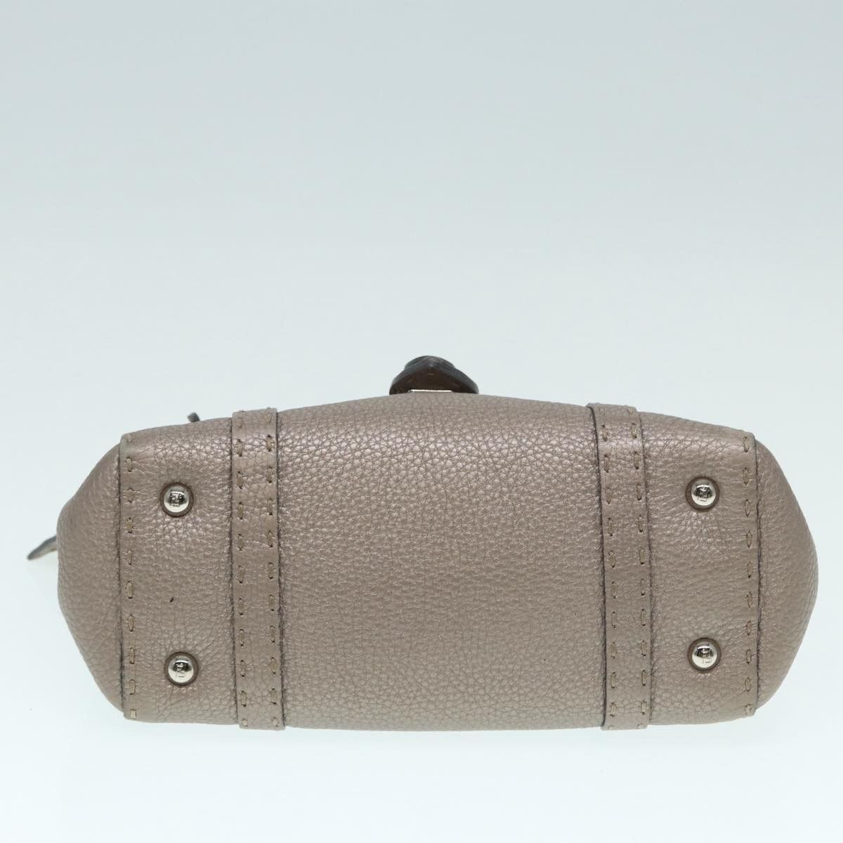 Fendi Selleria Grey Leather Handbag (Pre-Owned) Size ONE SIZE - 18 Thumbnail
