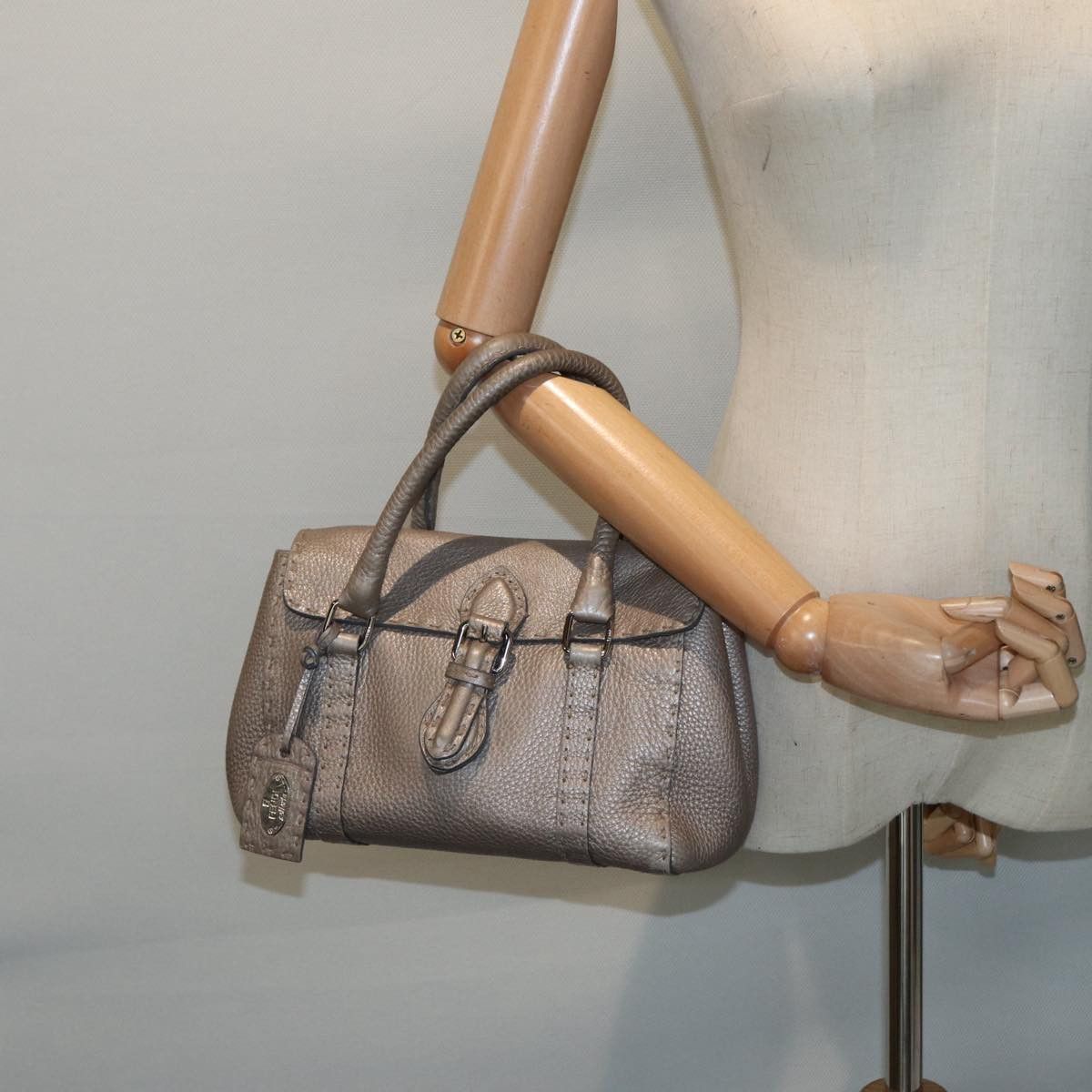 Fendi Selleria Grey Leather Handbag (Pre-Owned) Size ONE SIZE - 14 Thumbnail