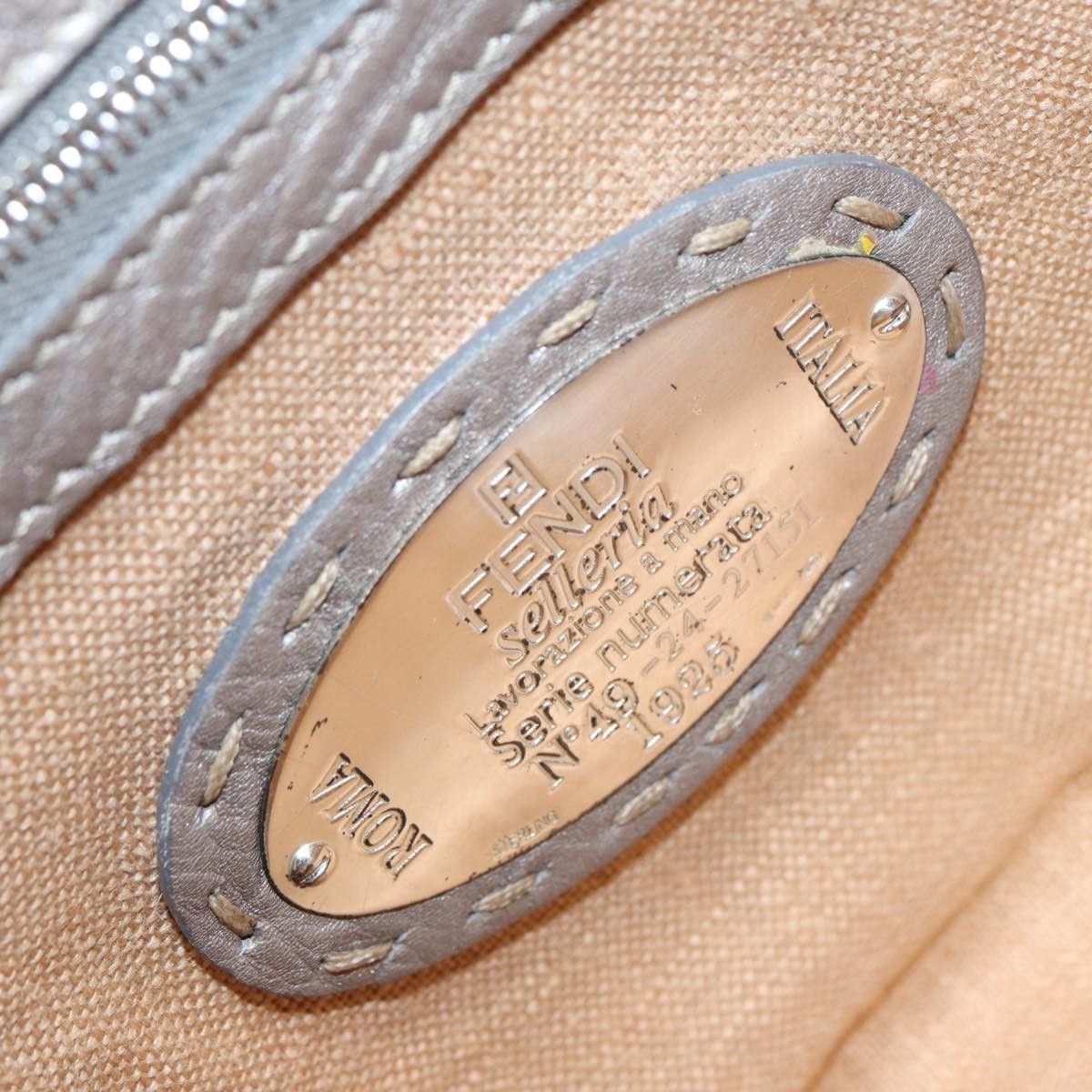 Fendi Selleria Grey Leather Handbag (Pre-Owned) Size ONE SIZE - 12 Thumbnail