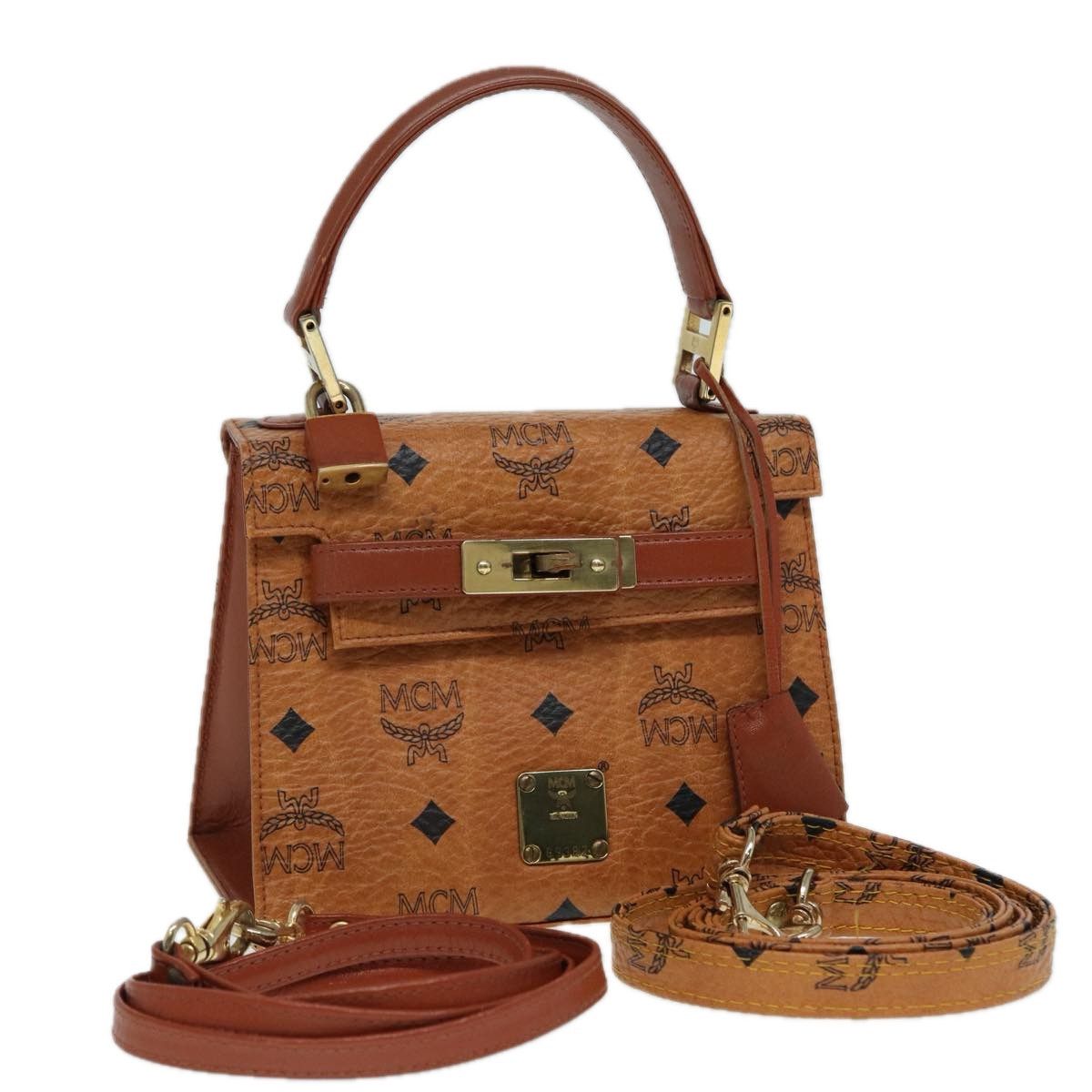 MCM Visetos Brown Canvas Handbag (Pre-Owned) Size ONE SIZE - 19 Thumbnail