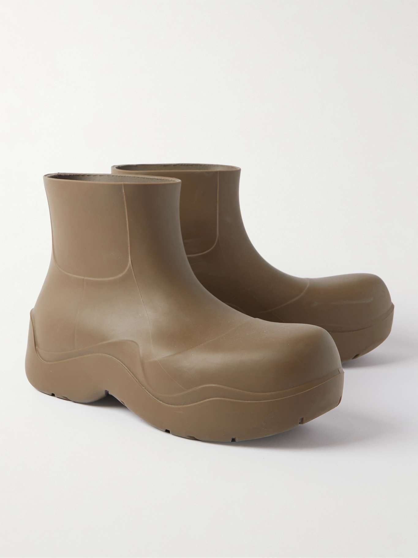 Bottega Veneta Bottega Veneta Puddle Rubber Ankle Boot ‘Brown’ Size US 11 / EU 44 - 2 Thumbnail