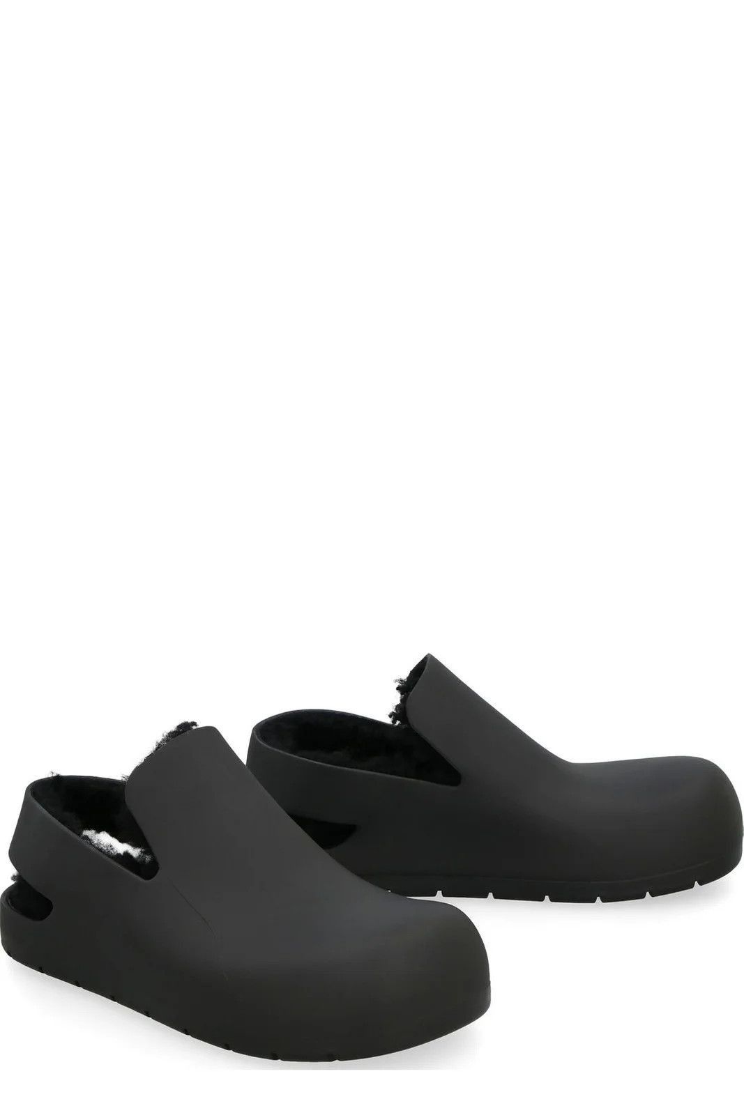 Bottega Veneta Bottega Veneta Puddle Shearling Rubber Sandals ‘Black’ Size US 10 / EU 43 - 2 Thumbnail