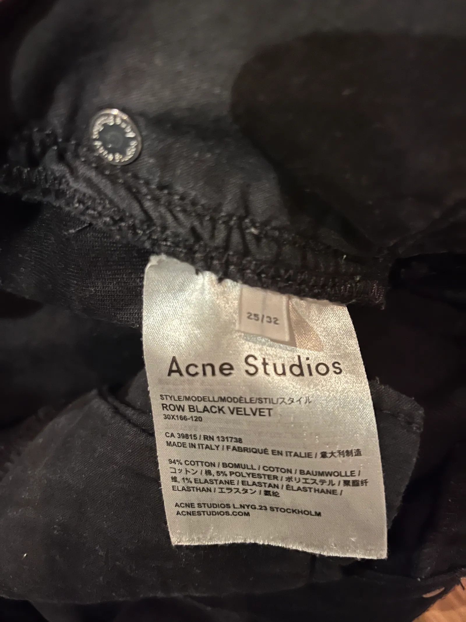 Acne Studios Acne Studios Acne Row Black Velvet Jeans Size 25" / US 0 / IT 36 - 3 Thumbnail