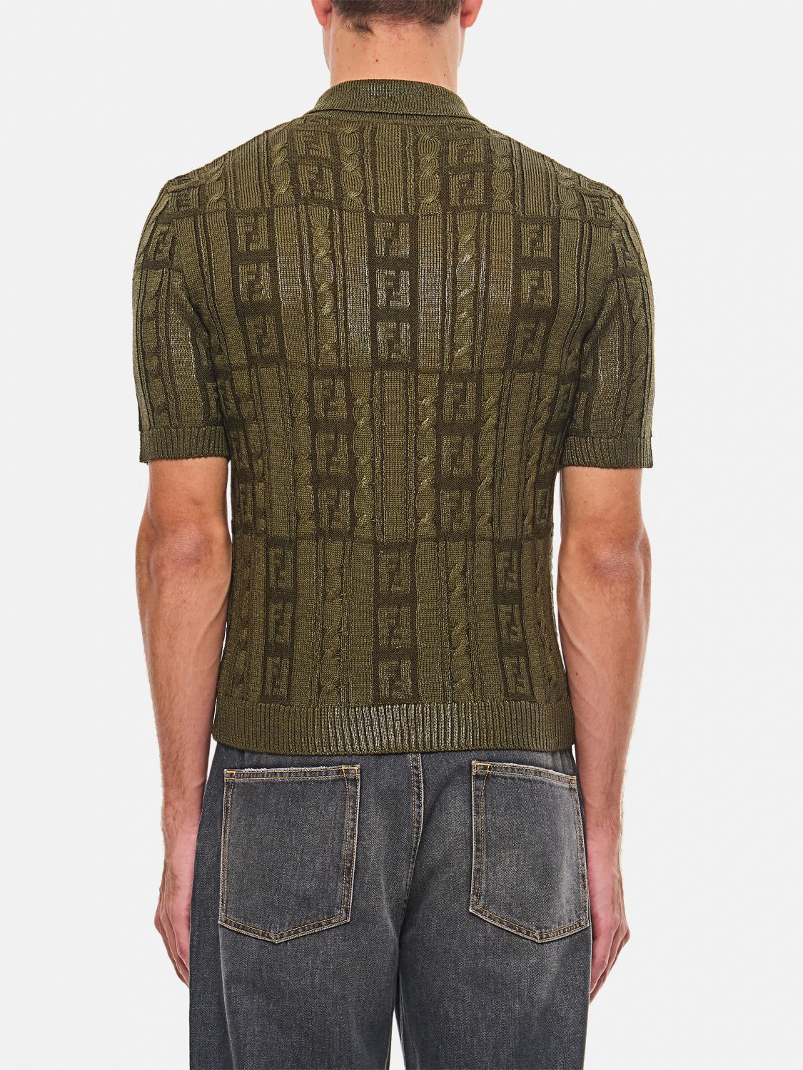Fendi Fendi Polo Shirt Men Beige Size US L / EU 52-54 / 3 - 3 Thumbnail