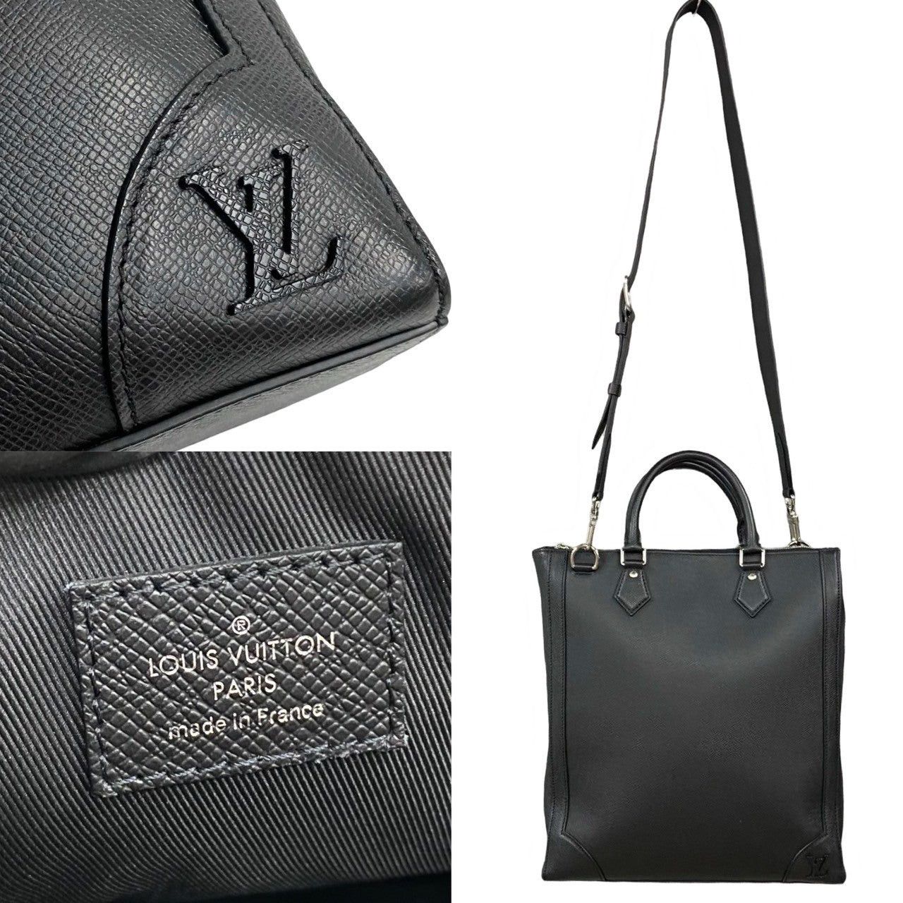 Louis Vuitton Louis Vuitton Tote Bag Black Leather Size ONE SIZE - 2 Thumbnail