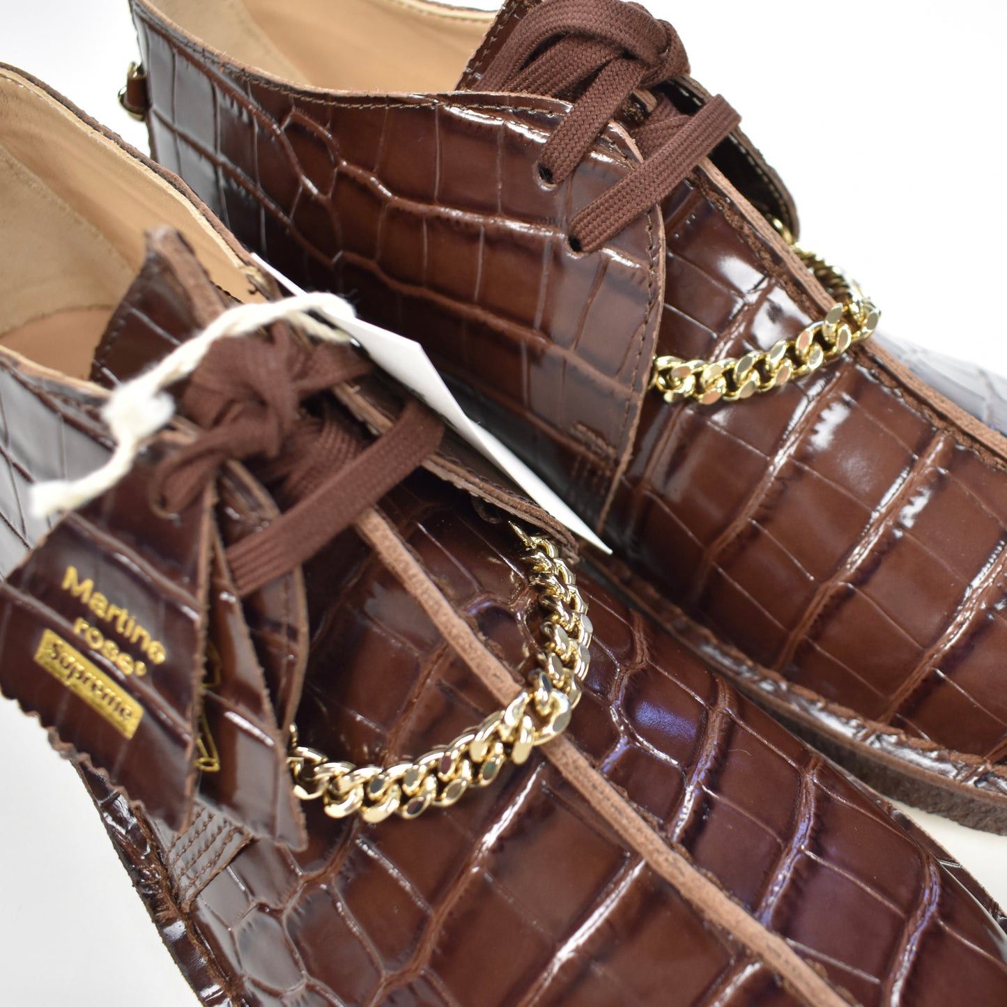 Clarks × Martine Rose × Supreme Supreme Martine Rose Brown Croc Clarks Desert Trek Shoes Size US 9.5 / EU 42-43 - 11 Thumbnail