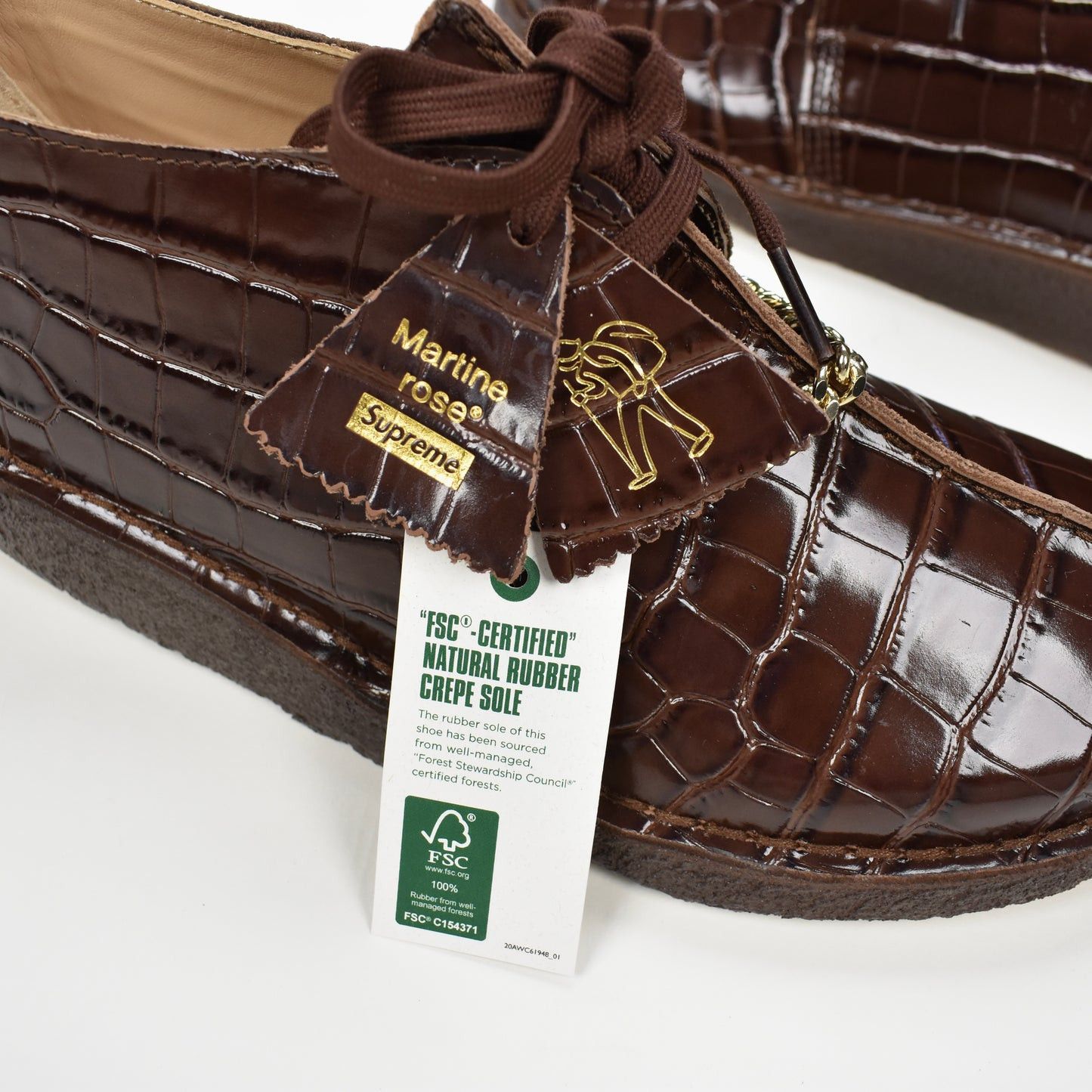 Clarks × Martine Rose × Supreme Supreme Martine Rose Brown Croc Clarks Desert Trek Shoes Size US 9.5 / EU 42-43 - 9 Thumbnail