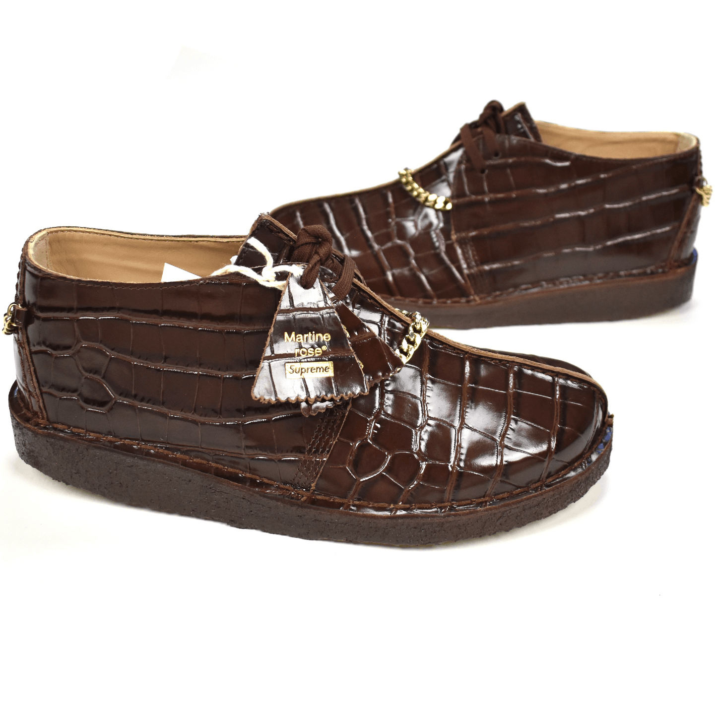 Clarks × Martine Rose × Supreme Supreme Martine Rose Brown Croc Clarks Desert Trek Shoes Size US 9.5 / EU 42-43 - 4 Thumbnail