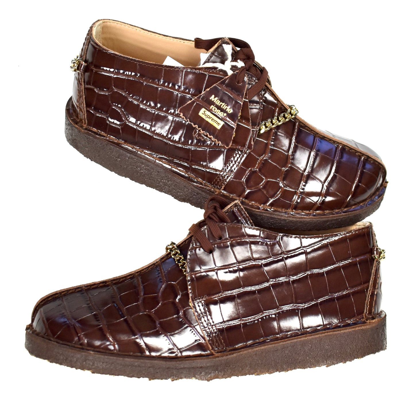 Clarks × Martine Rose × Supreme Supreme Martine Rose Brown Croc Clarks Desert Trek Shoes Size US 9.5 / EU 42-43 - 3 Thumbnail