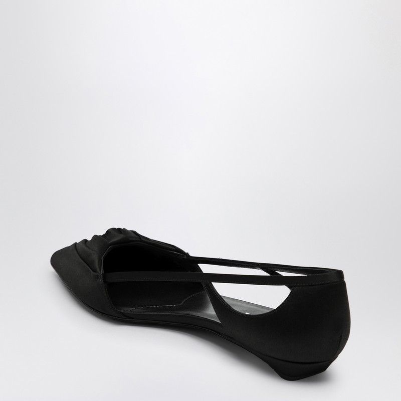 Prada Prada Black Satin Ballerina With Cut Out Size US 10 / IT 40 - 4 Thumbnail