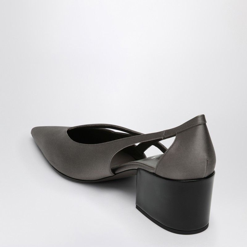 Prada Prada Slate Grey Satin Décolleté With Cut Out Size US 6.5 / IT 36.5 - 4 Thumbnail