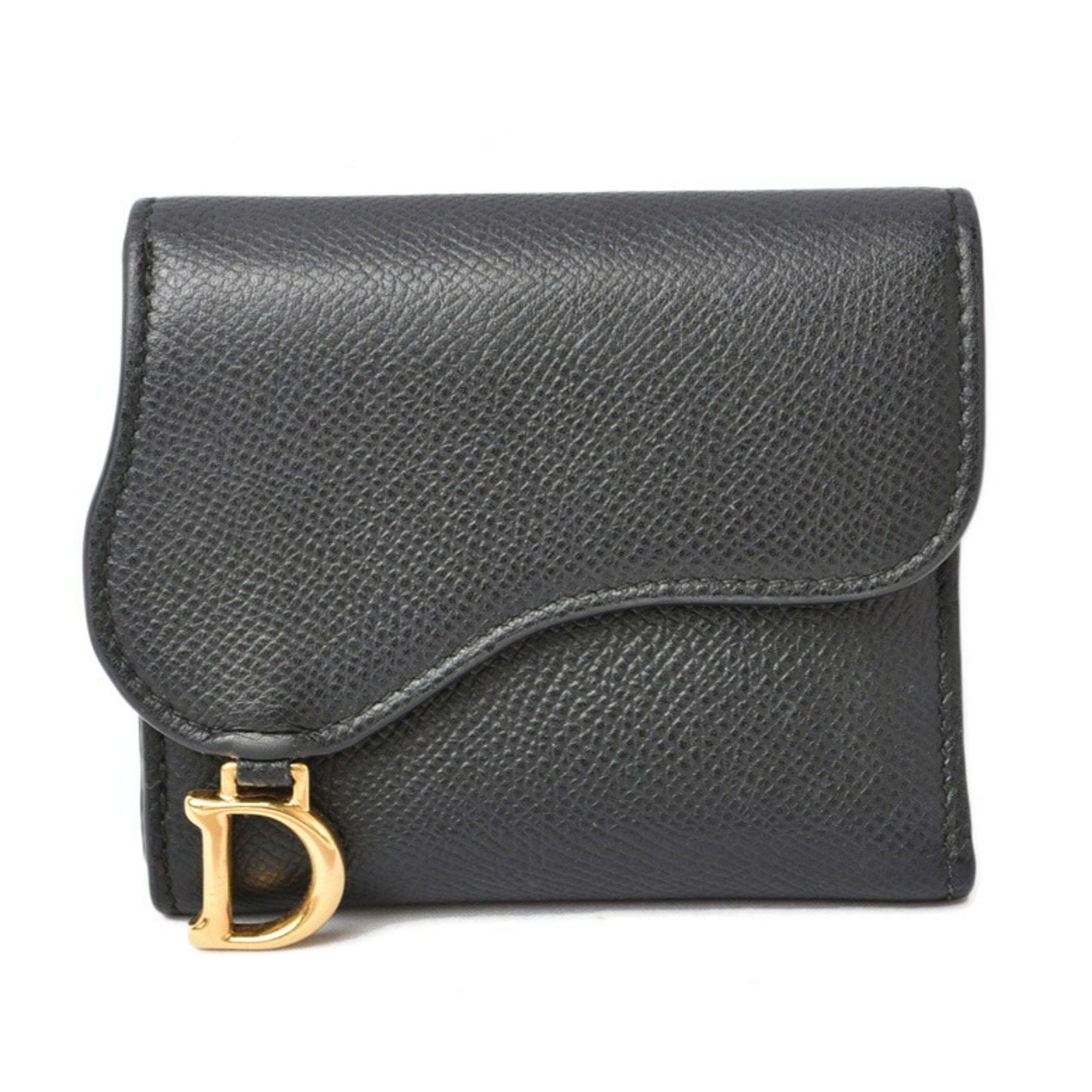 Dior Christian Dior Wallet Tri-fold Saddle Lotus Navy Size ONE SIZE - 2 Thumbnail