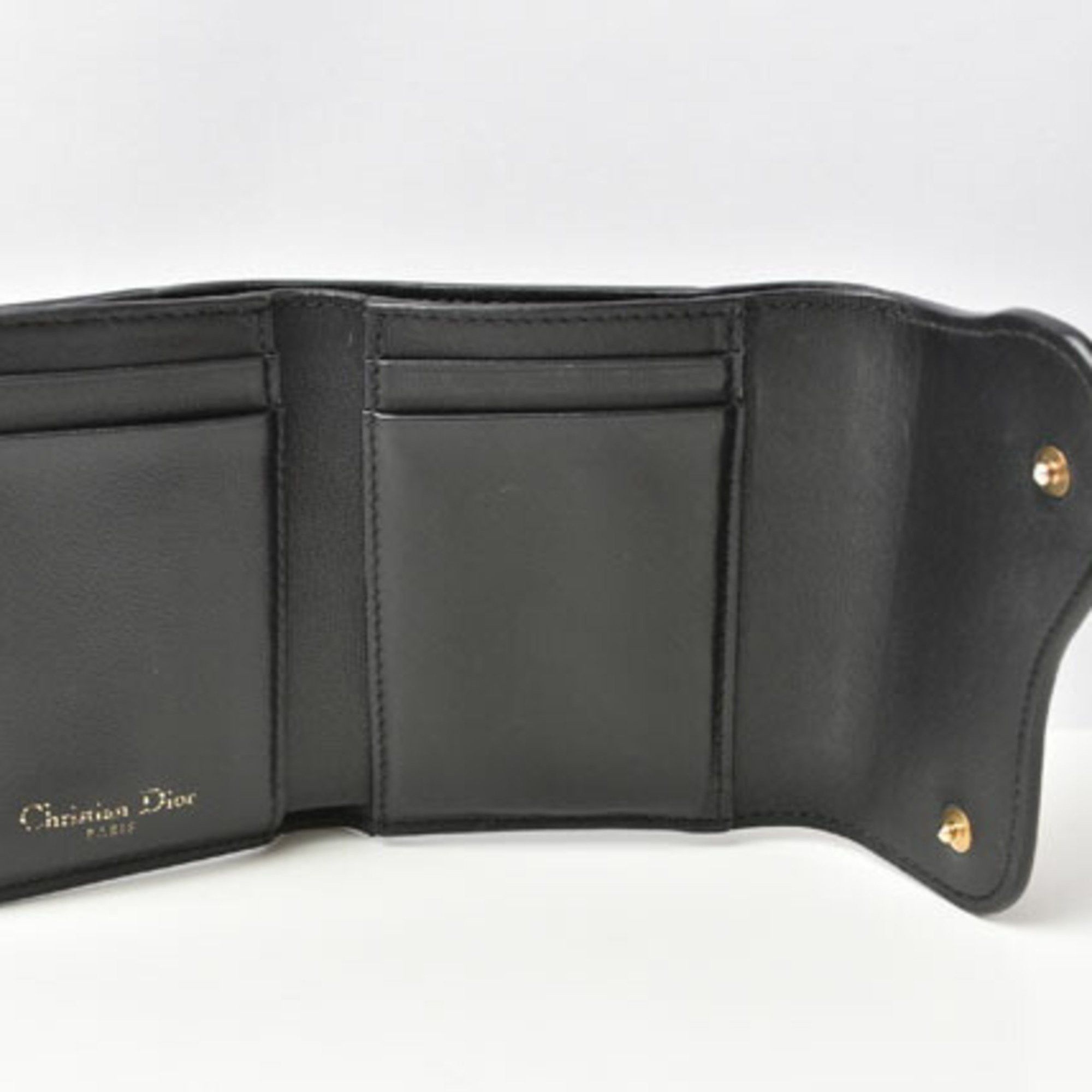 Dior Christian Dior Wallet Tri-fold Saddle Lotus Navy Size ONE SIZE - 8 Thumbnail