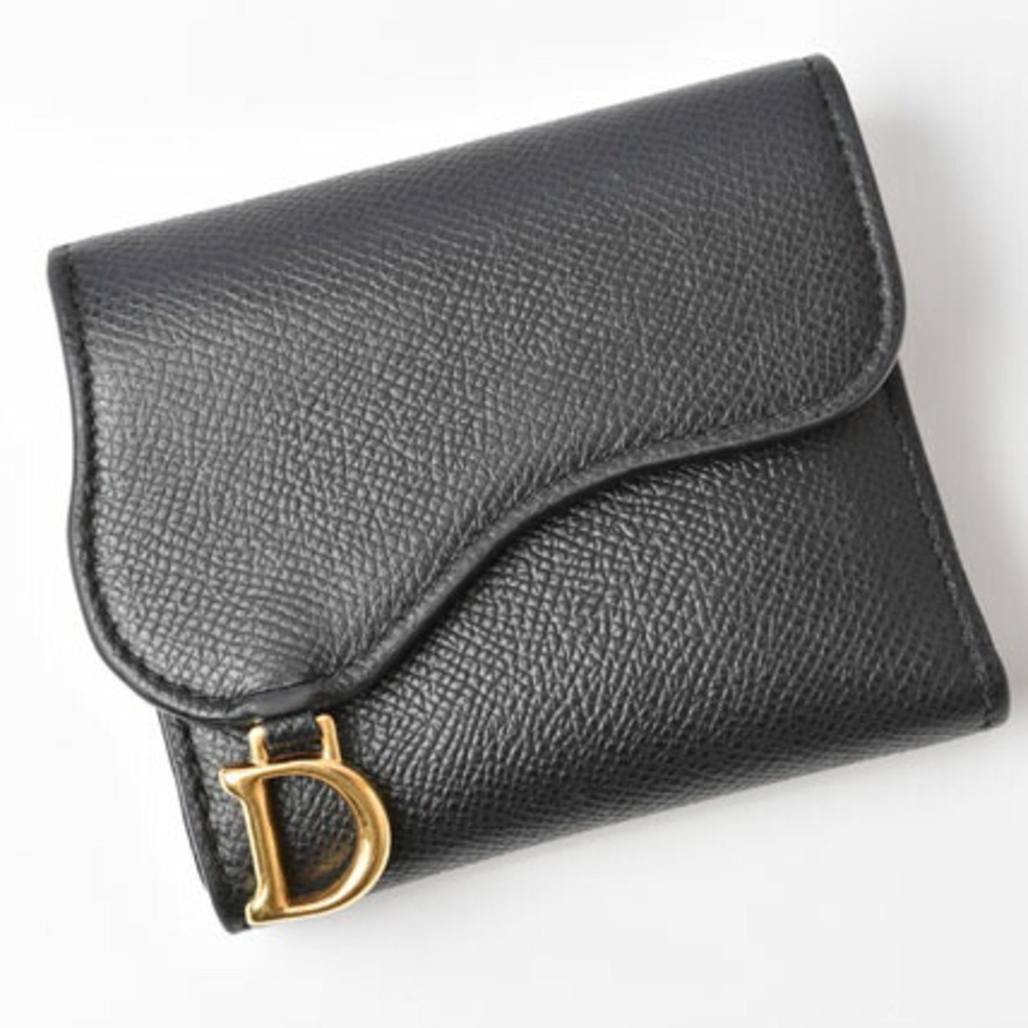 Dior Christian Dior Wallet Tri-fold Saddle Lotus Navy Size ONE SIZE - 3 Thumbnail