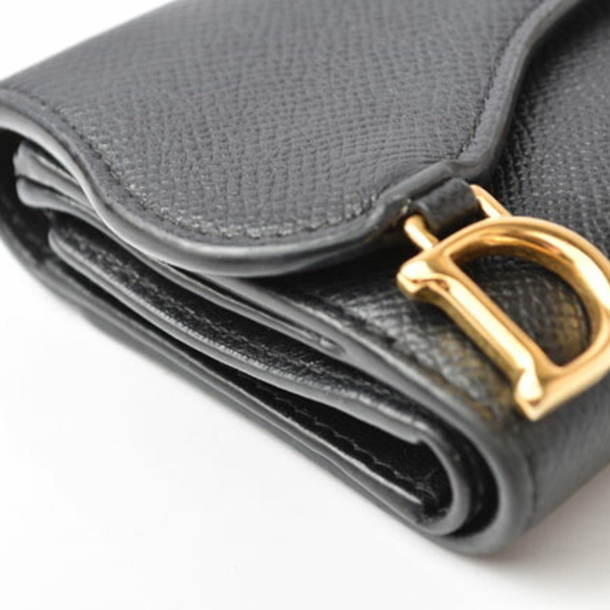 Dior Christian Dior Wallet Tri-fold Saddle Lotus Navy Size ONE SIZE - 7 Thumbnail
