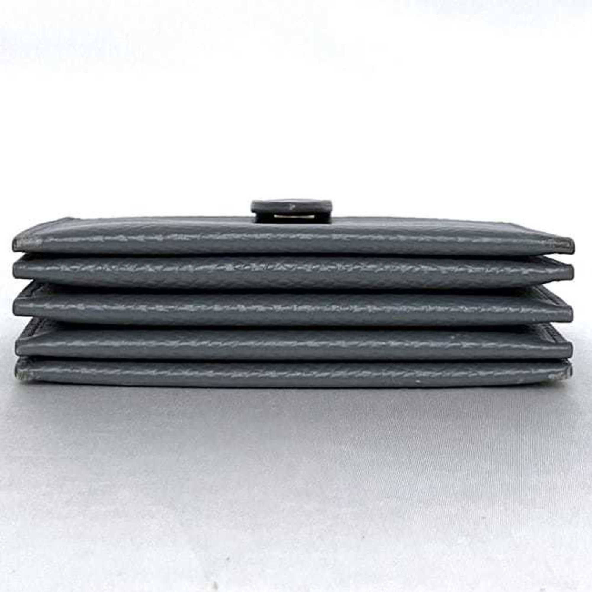 Celine Celine card case accordion f-21339 grey holder leather CELINE ladies compact Size ONE SIZE - 6 Thumbnail