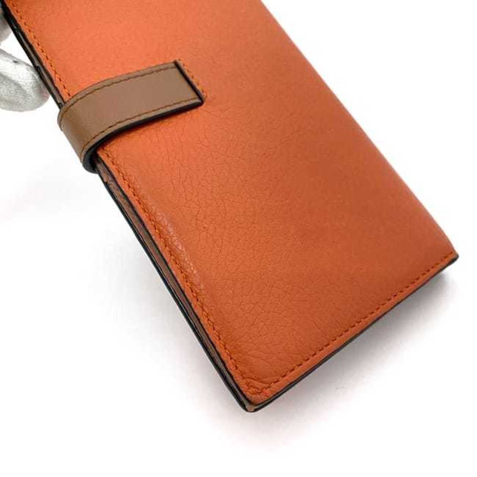 Loewe LOEWE Bi-fold Long Wallet Vertical Large f-21349 Orange Brown Anagram C660S40X01 Leather 061852 Grain Women's Size ONE SIZE - 5 Thumbnail