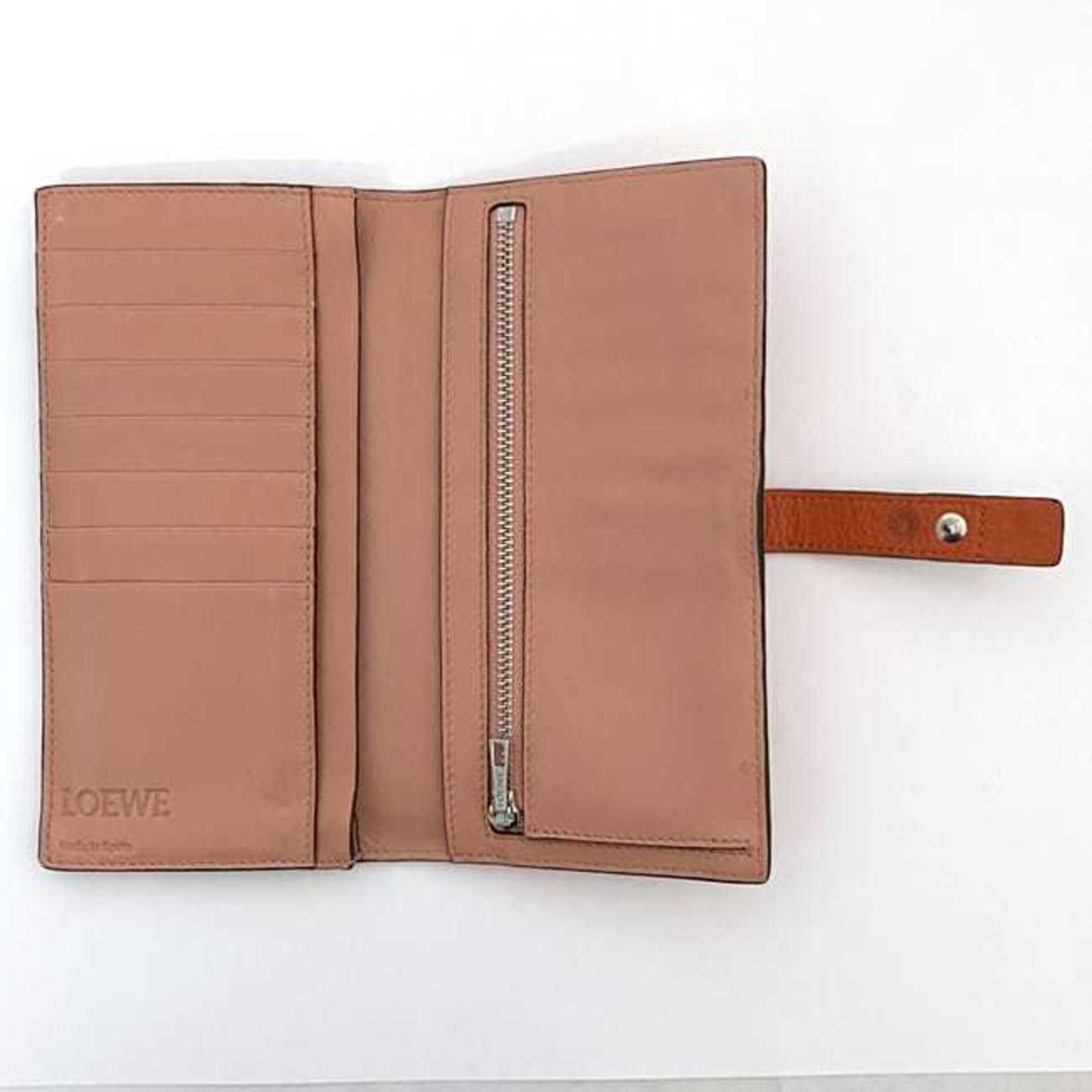 Loewe LOEWE Bi-fold Long Wallet Vertical Large f-21349 Orange Brown Anagram C660S40X01 Leather 061852 Grain Women's Size ONE SIZE - 7 Thumbnail