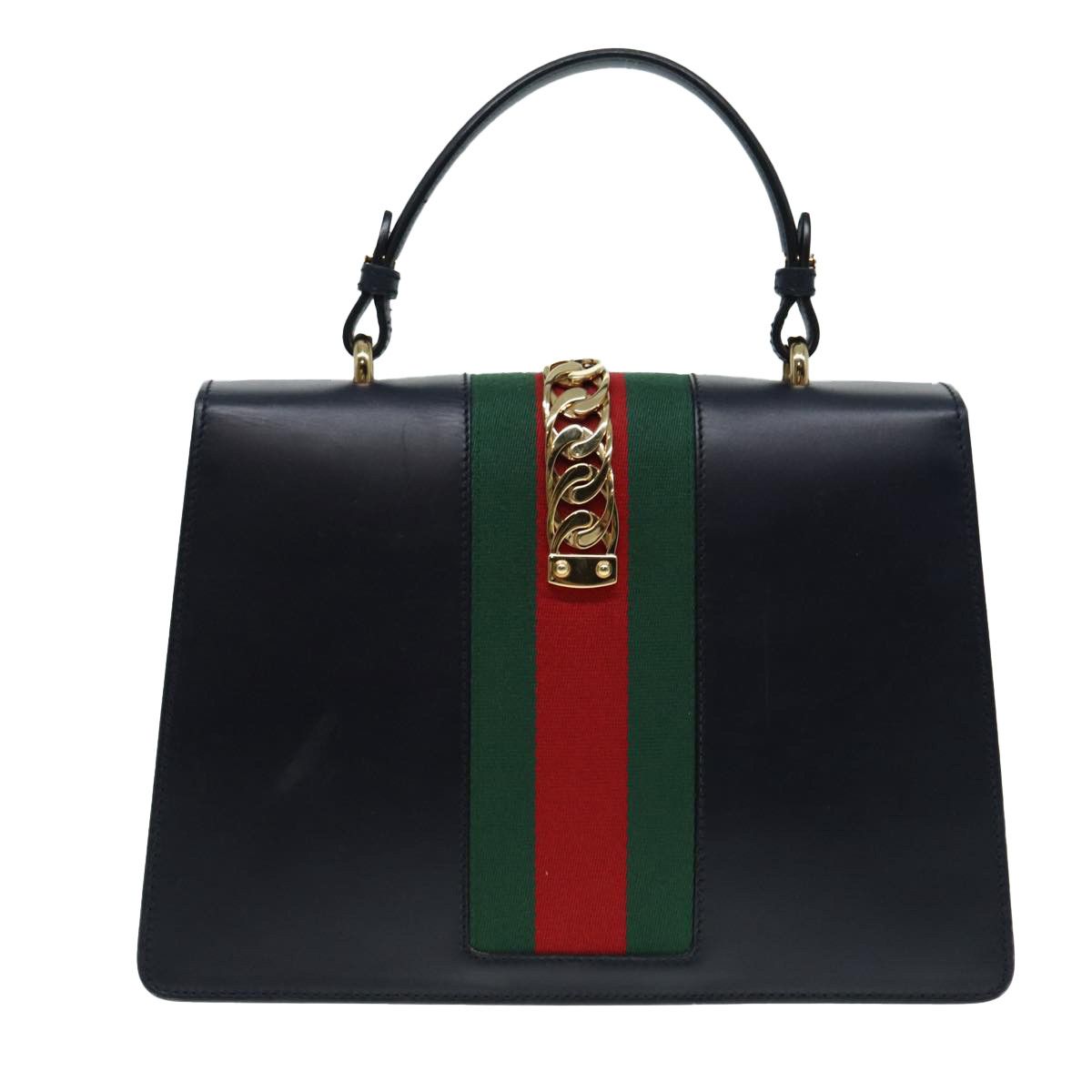 Gucci Sylvie Black Leather Handbag (Pre-Owned) Size ONE SIZE - 2 Thumbnail