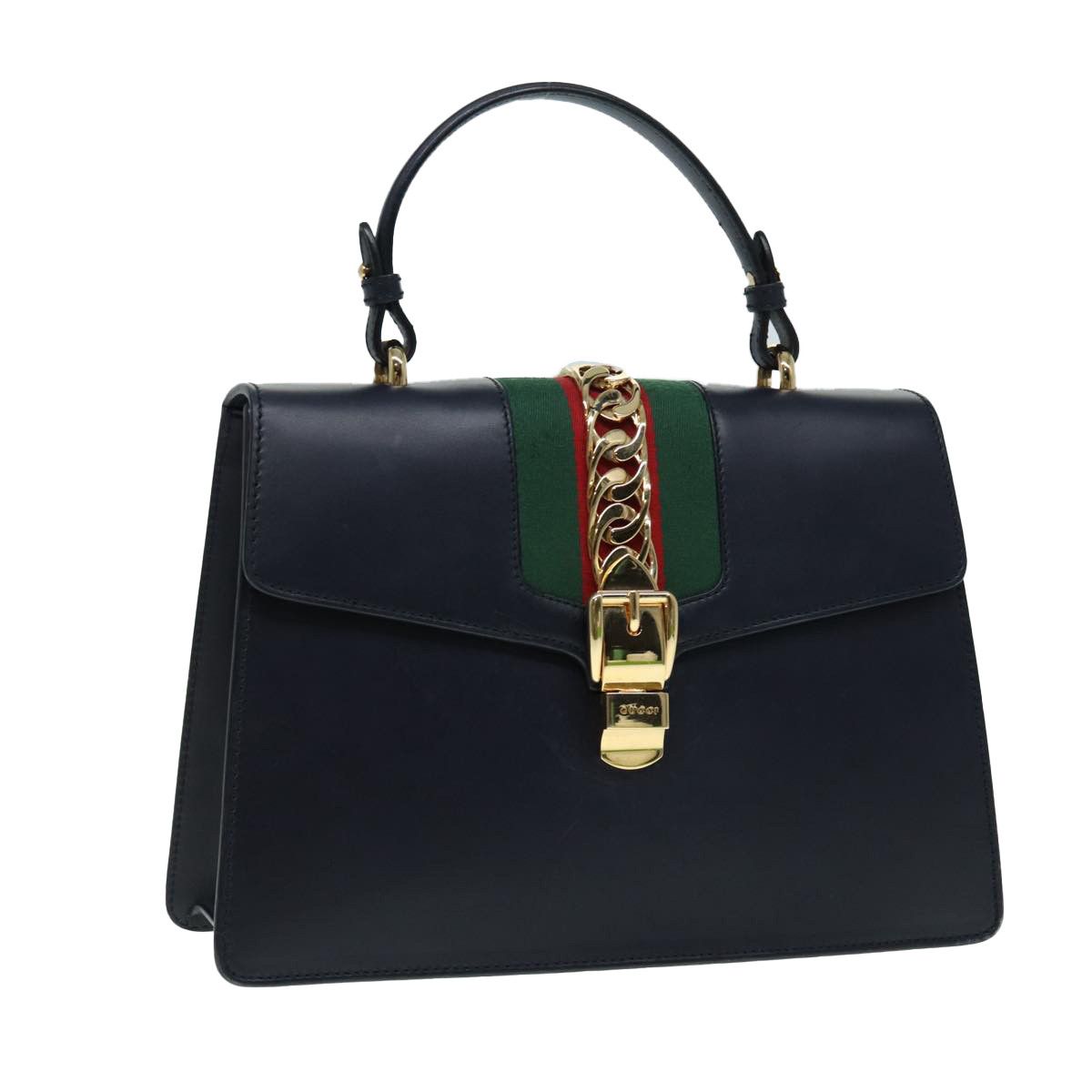 Gucci Sylvie Black Leather Handbag (Pre-Owned) Size ONE SIZE - 15 Thumbnail