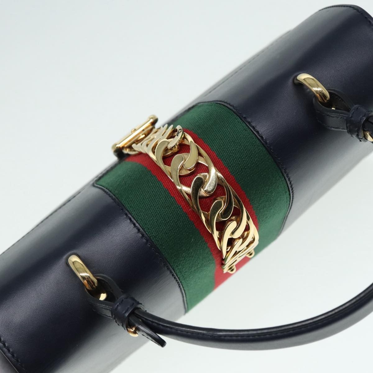 Gucci Sylvie Black Leather Handbag (Pre-Owned) Size ONE SIZE - 6 Thumbnail