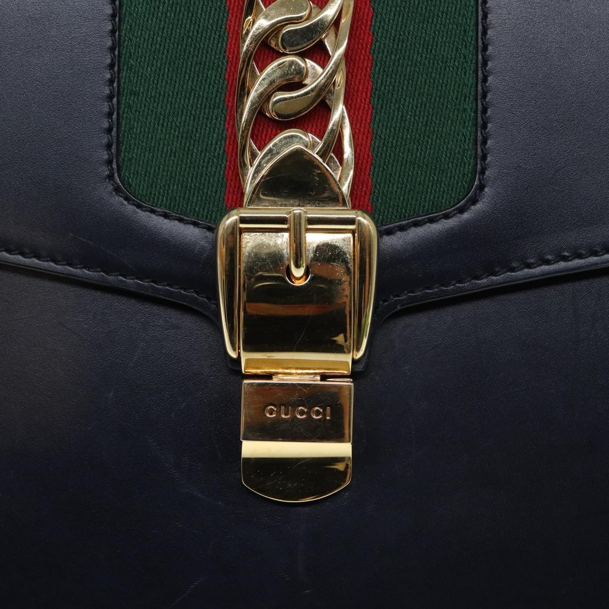 Gucci Sylvie Black Leather Handbag (Pre-Owned) Size ONE SIZE - 19 Thumbnail