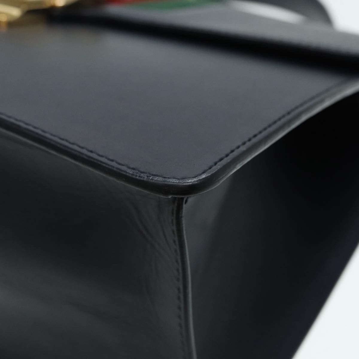 Gucci Sylvie Black Leather Handbag (Pre-Owned) Size ONE SIZE - 14 Thumbnail