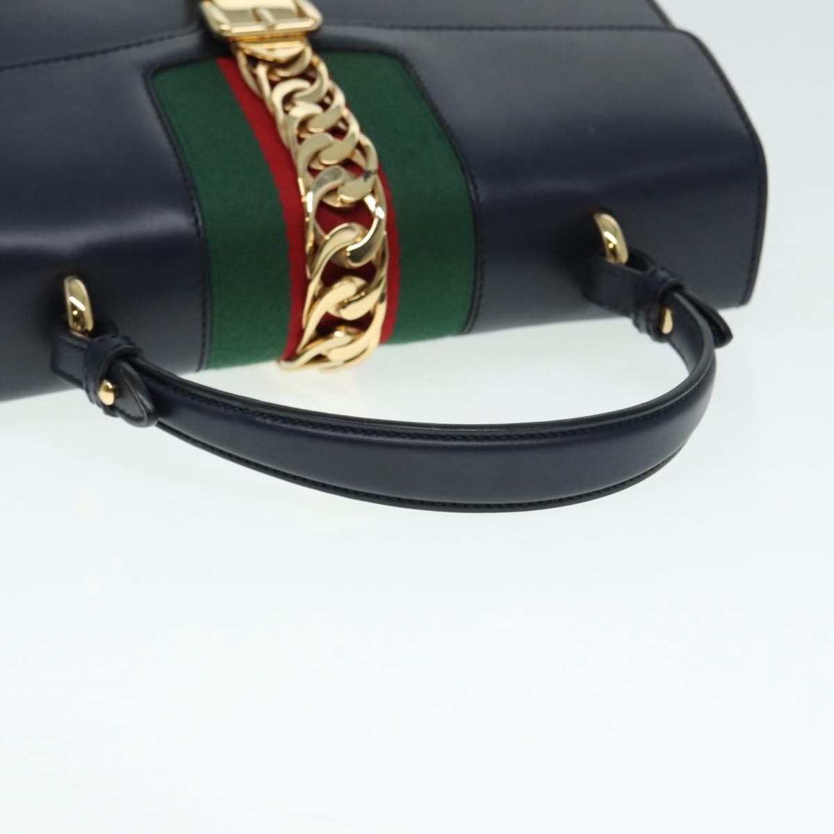 Gucci Sylvie Black Leather Handbag (Pre-Owned) Size ONE SIZE - 13 Thumbnail