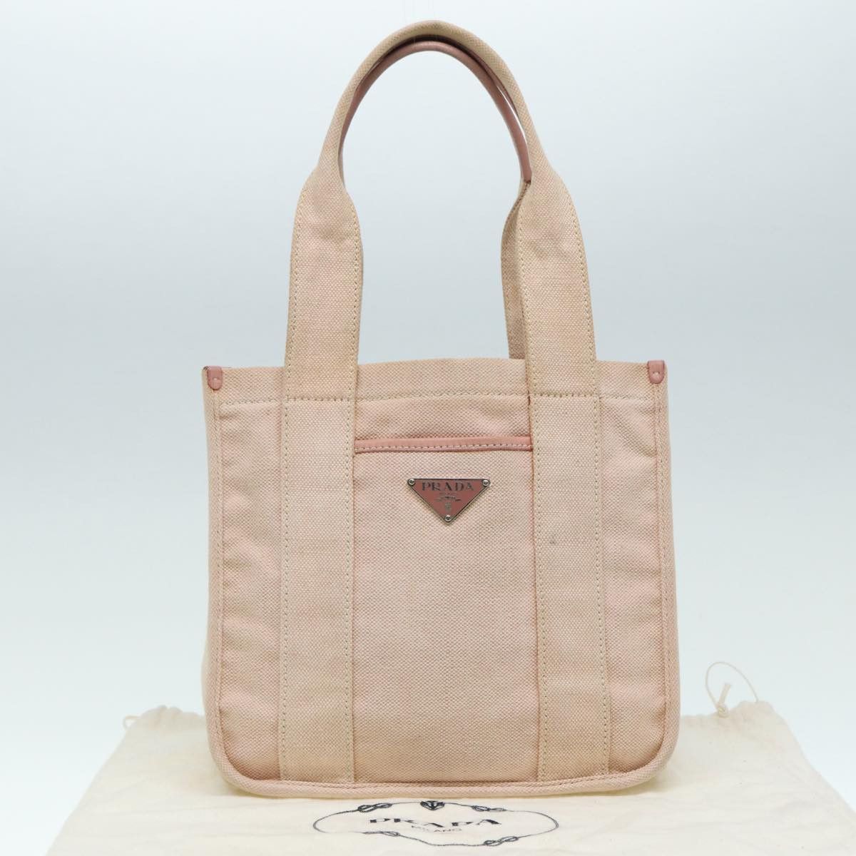 Prada -- Pink Canvas Handbag (Pre-Owned) Size ONE SIZE - 8 Thumbnail