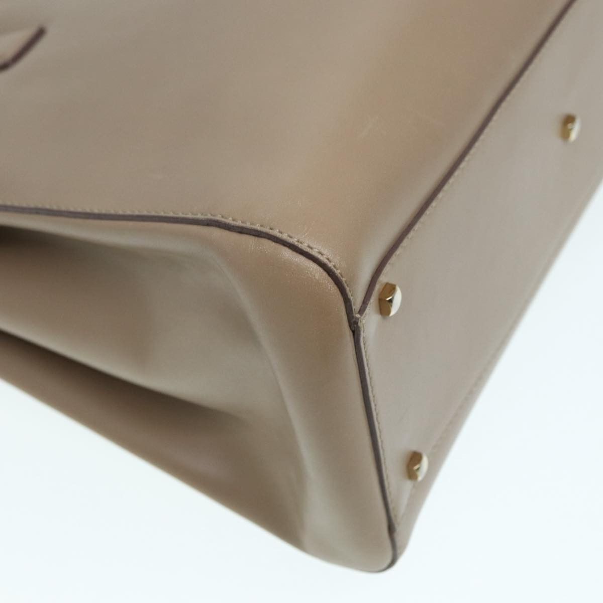 Salvatore Ferragamo Gancini Beige Leather Shoulder Bag (Pre-Owned) Size ONE SIZE - 14 Thumbnail