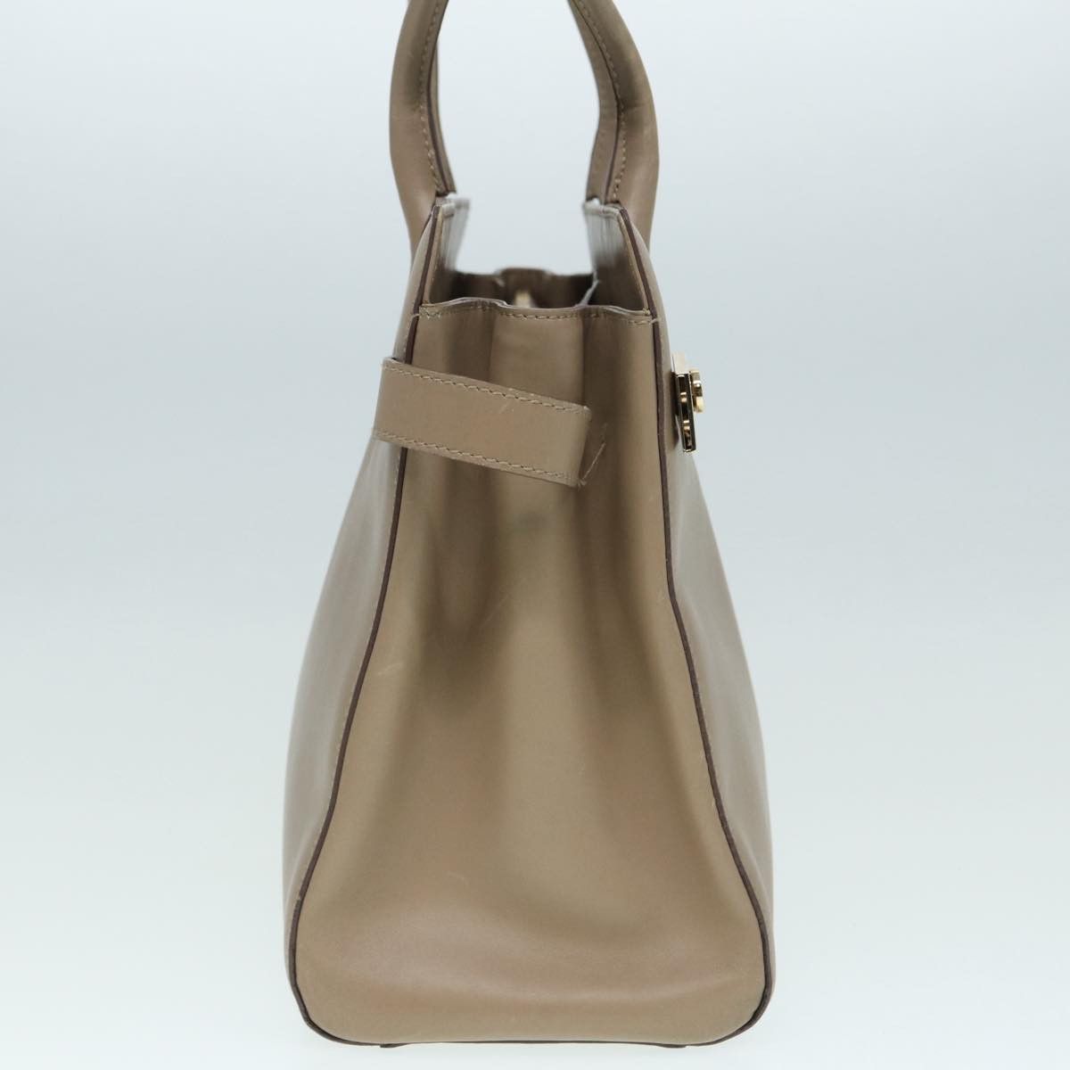 Salvatore Ferragamo Gancini Beige Leather Shoulder Bag (Pre-Owned) Size ONE SIZE - 3 Thumbnail