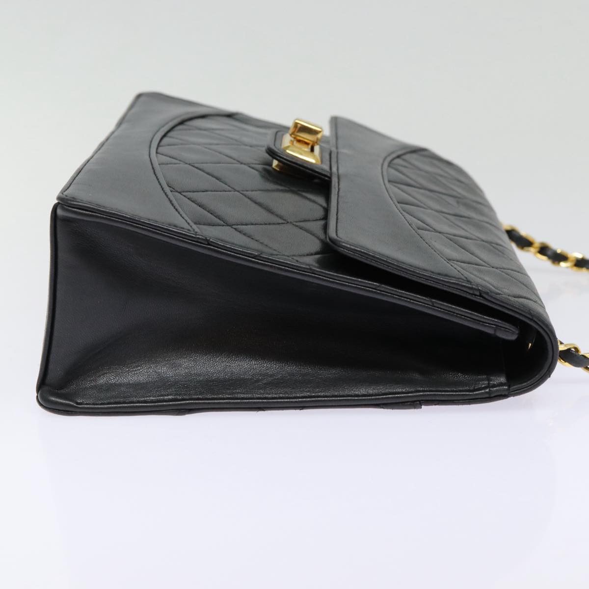 Chanel Single Flap Black Leather Shoulder Bag (Pre-Owned) Size ONE SIZE - 10 Thumbnail