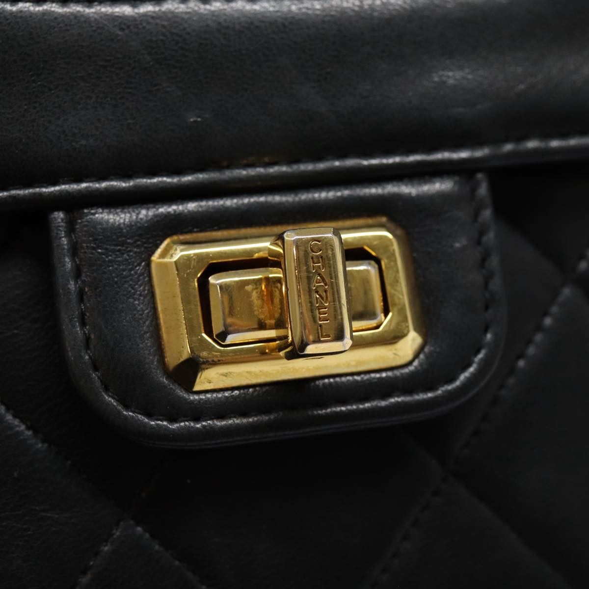 Chanel Single Flap Black Leather Shoulder Bag (Pre-Owned) Size ONE SIZE - 18 Thumbnail