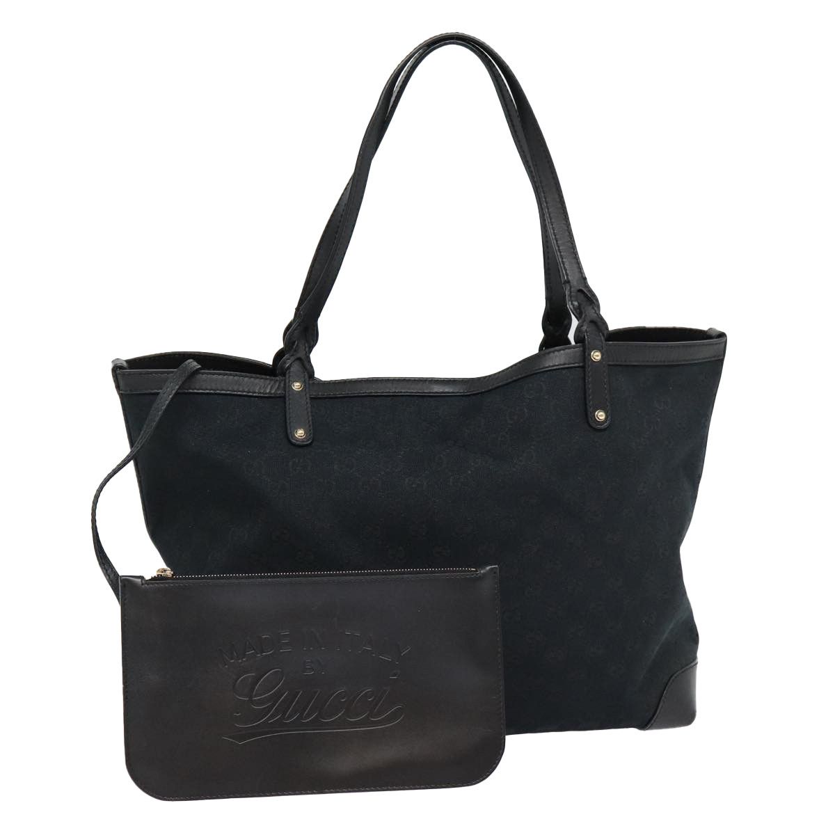 Gucci Gg Canvas Black Canvas Tote Bag (Pre-Owned) Size ONE SIZE - 17 Thumbnail