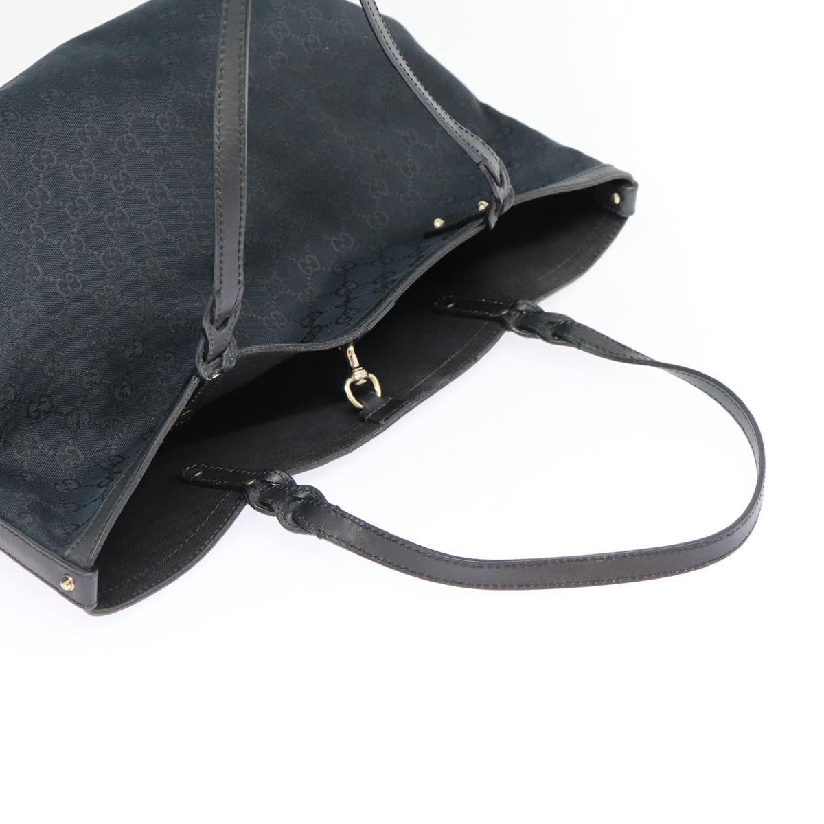 Gucci Gg Canvas Black Canvas Tote Bag (Pre-Owned) Size ONE SIZE - 4 Thumbnail