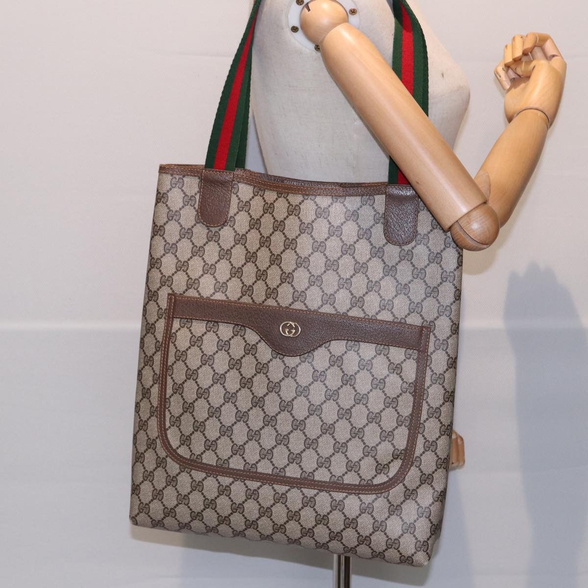 Gucci Gg Canvas Beige Canvas Tote Bag (Pre-Owned) Size ONE SIZE - 7 Thumbnail