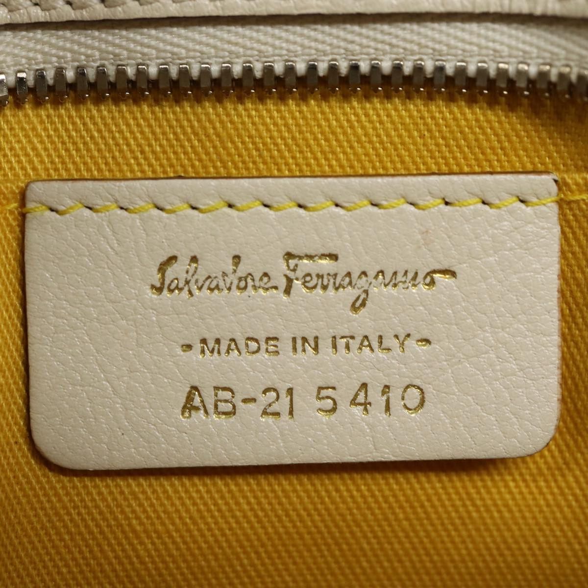 Salvatore Ferragamo Marisa White Leather Handbag (Pre-Owned) Size ONE SIZE - 6 Thumbnail