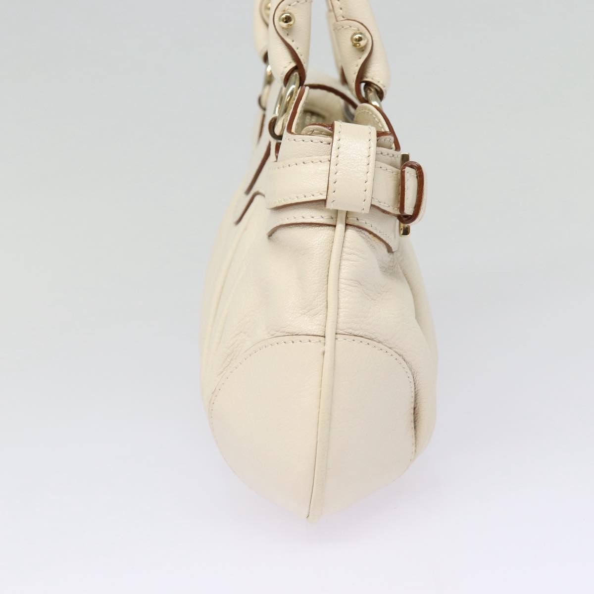 Salvatore Ferragamo Marisa White Leather Handbag (Pre-Owned) Size ONE SIZE - 11 Thumbnail