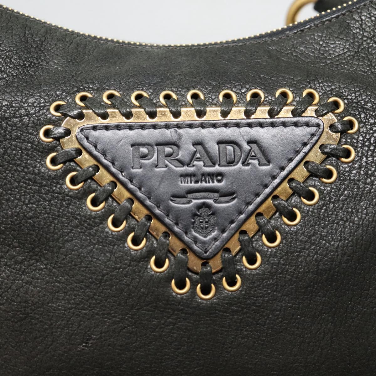 Prada Black Leather Shoulder Bag (Pre-Owned) Size ONE SIZE - 9 Thumbnail